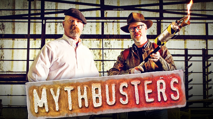 Jamie Hyneman und Adam Savage von der Sendung "Mythbusters". © Discovery Channel