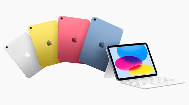 Das neue iPad ist in vier Farben erhältlich. © Apple