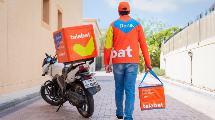 Delivery Hero beschäftigt über seine Tochtergesellschaft Talabat mehr als 15.000 Fahrer in den Vereinigten Arabischen Emiraten. © Delivery Hero