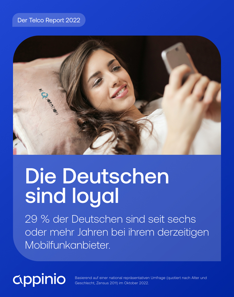 Grafik: Loyalität der Deutschen zu ihrem Mobilfunkanbieter