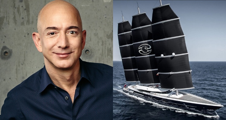 Jeff Bezos und seine Superyacht © Amazon/Oceanco 