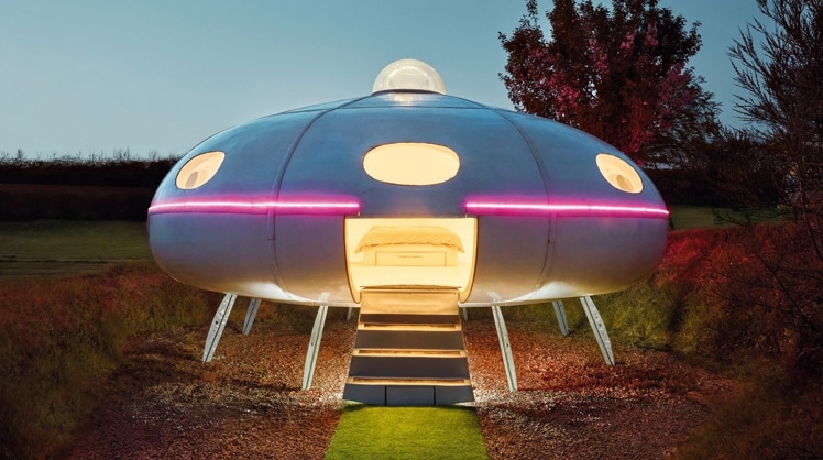 Das "Area 55 Futuro House" steht in Joshua Tree in Kalifornien (USA). Airbnb