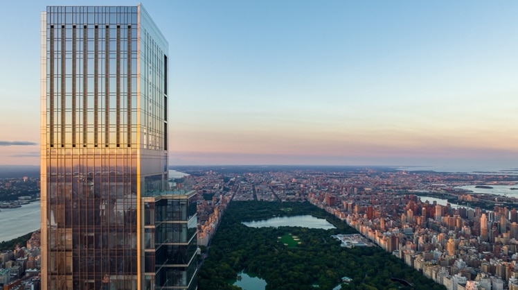 Das spektakuläre Penthouse befindet sich im in 430 Metern Höhe im Central Park Tower in New York City. © Serhant