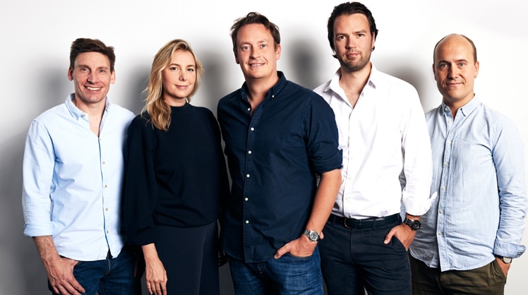 Die Sanity-Group-Führungsmannschaft: Florian Blaschke, Laura Simonow, Finn-Haensel, Max Narr und Marc Seibolt © 