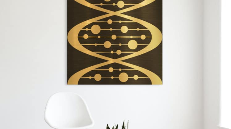 So könnte die eigene DNA in Form eines Kunstwerkes aussehen © DNA2art