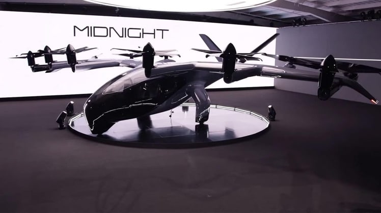 So soll das E-Flugzeug "Midnight" aussehen. © Archer Aviation