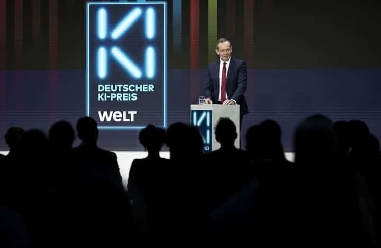 Bundesdigitalminister Dr. Volker Wissing hält Impulsvortrag beim Deutschen KI-Preis 2023.
Foto: WELT Gruppe