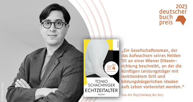 Tonio Schachinger gewinnt mit "Echtzeitalter" den Deutschen Buchpreis.