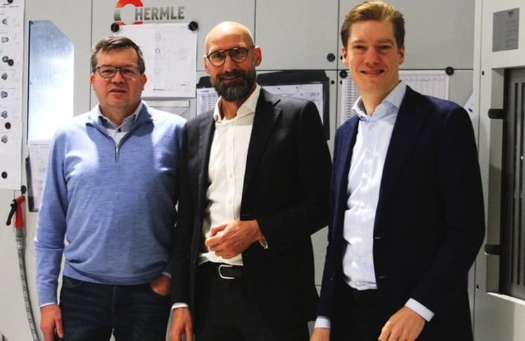 Von links nach rechts: Werner Krabbe (Partner Special Investments ACC), Johannes Wienands (Vorstand der Schumag AG) und Boudewijn Brouwer (Investment Director Special Investments ACC) / Bildrechte: Active Capital Company