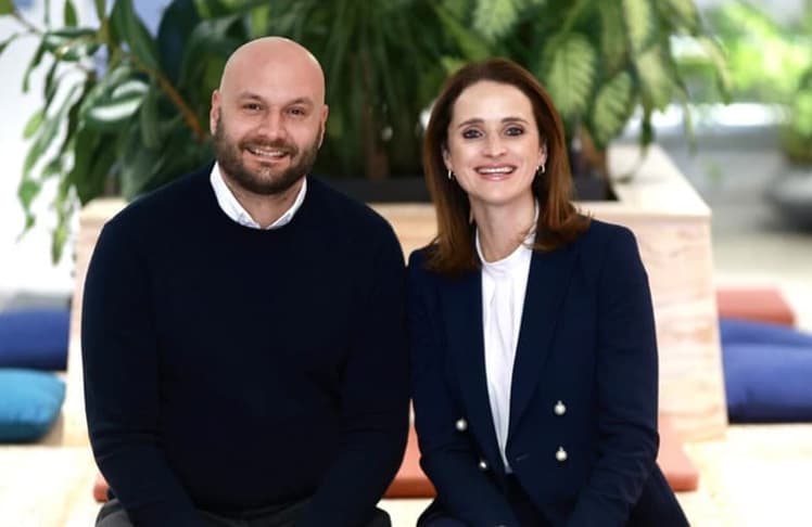 Christian Miele mit seiner Nachfolgerin Verena Pausder, neue Vorsitzende des deutschen Startup-Verbands (Bildrechte: Deutscher Startup-Verband)