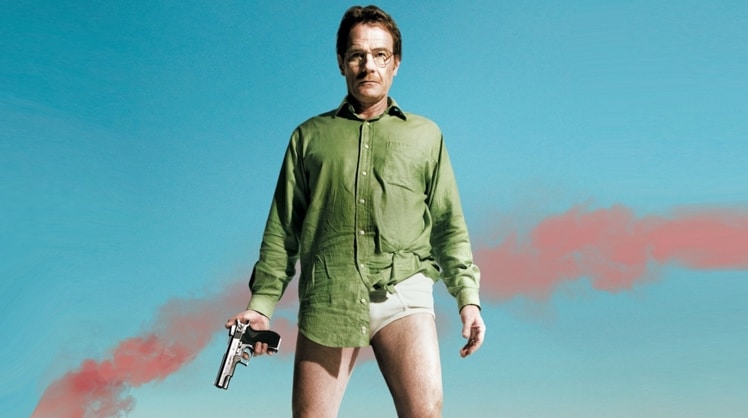 Bryan Cranston in seiner Paraderolle als Walter White mit der heiß begehrten Unterhose. © AMC