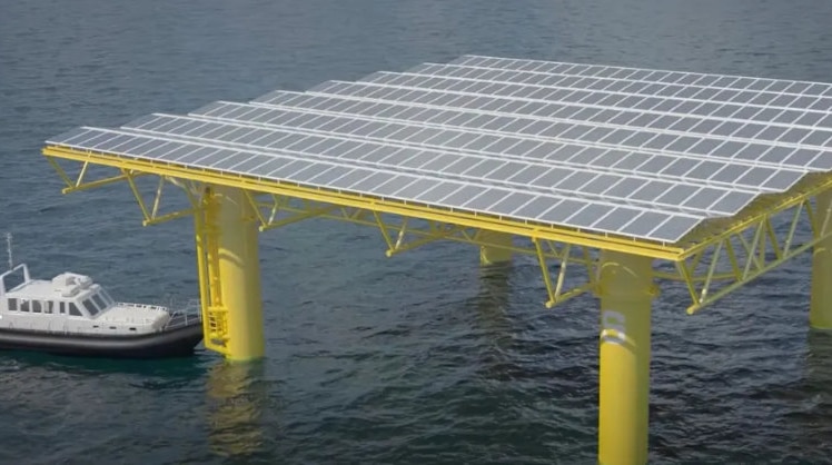 Die schwimmende Solaranlage "Seavolt" könnte massiv zur Energiegewinnung beitragen © Tractebel/Deme/Jan De Nul