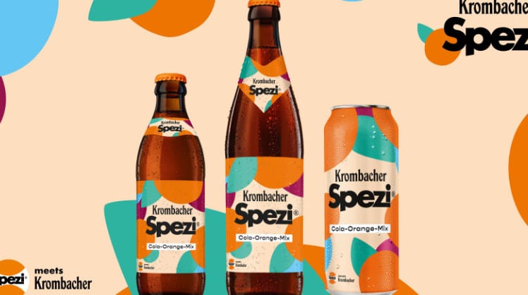 Krombacher meets Spezi: Am 8. Mai ist es soweit – die neue Getränkeinnovation kommt in die Supermarktregale. © Krombacher Brauerei GmbH & Co