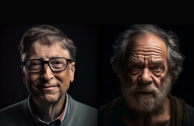 Bill Gates und Sokrates © Linus Ekenstam