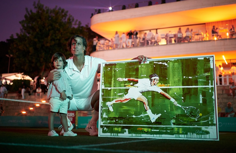 Feliciano Lopez mit seinem Sohn