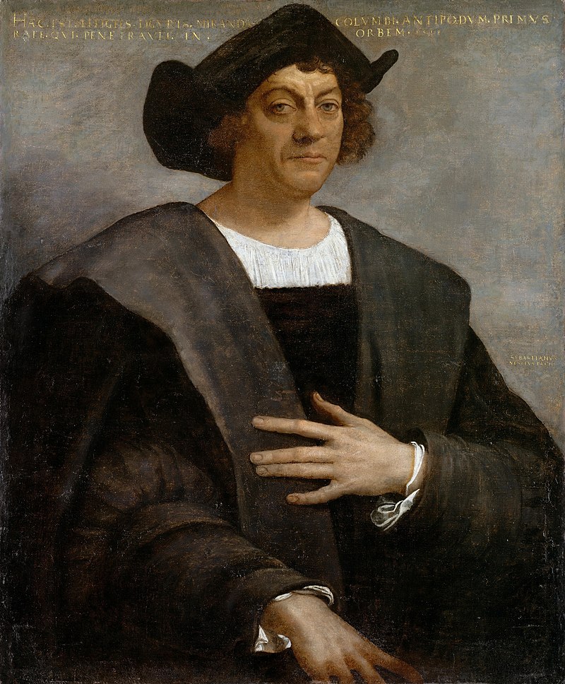 Christoph Kolumbus, wie er von Sebastiano del Piombo portraitiert wurde (Bild gemeinfrei)