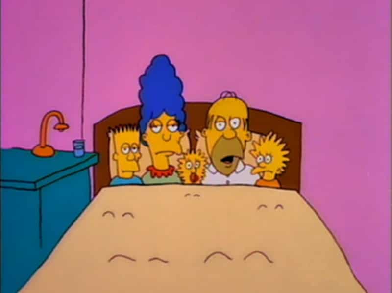 Screenshot aus der Simpsons-Episode "The Simpsons 138th Episode Spectacular", die Originalszenen aus "Good Night" verarbeitet hat (Bild: 20th Century Fox)