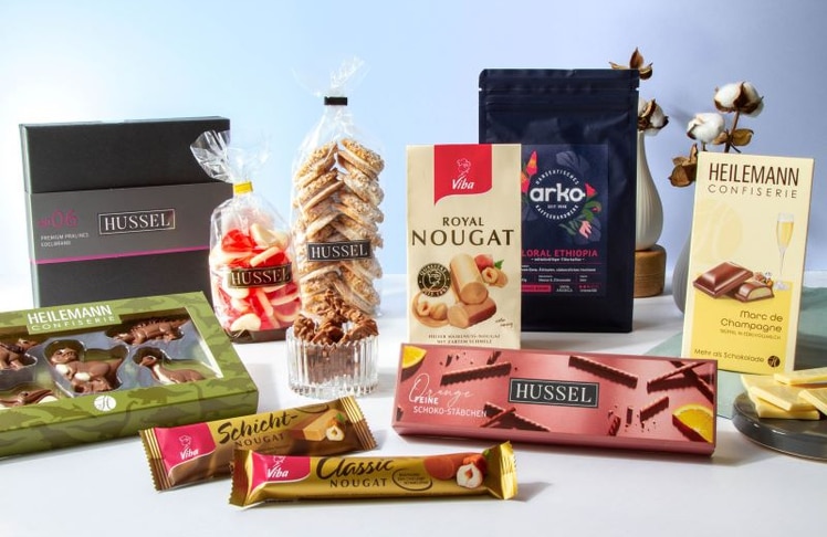 Die erweiterte Markenfamilie der Viba Gruppe, einschließlich der neuesten Zugänge arko, HUSSEL und Eilles, vereint unter einem Dach, symbolisiert Tradition und Innovation in der Süßwarenindustrie. © Viba sweets GmbH
