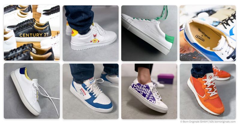 Individuell gebrandete Sneaker von Born Originals für Firmenkunden. © Born Originals GmbH
