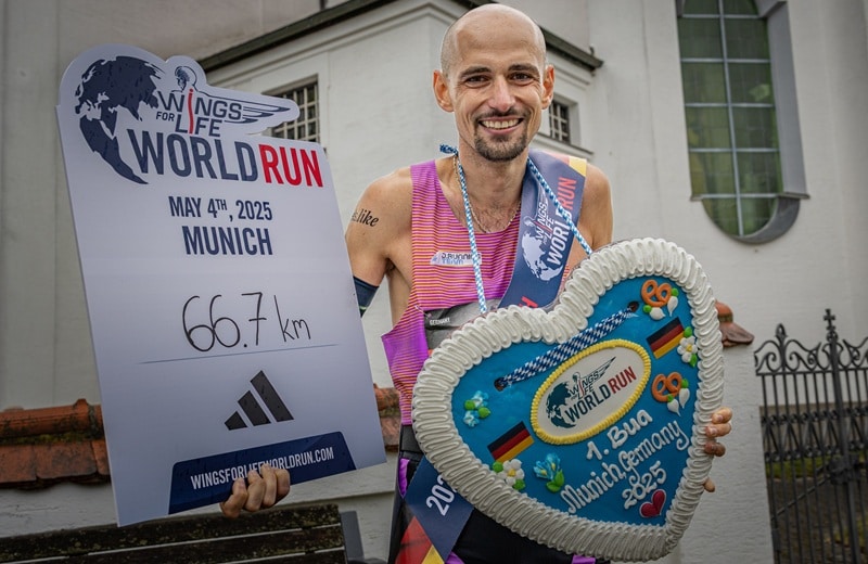 Hendrik Pfeiffer legte im Mai eine beeindruckende Distanz zurück (Bild: Marc Conzelmann / Wings for Life)