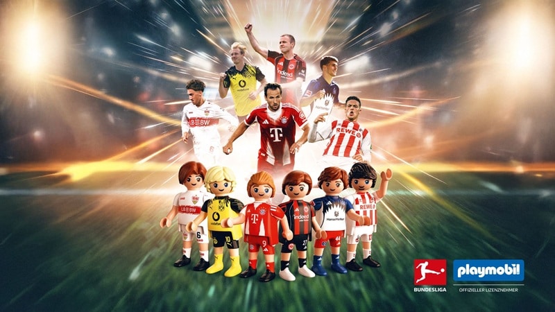 Mit sechs Bundesliga-Stars wird im Frühling auf den großen Launch im Spätsommer eingestimmt (Bild: Playmobil) Mit sechs Bundesliga-Stars wird im Frühling auf den großen Launch im Spätsommer eingestimmt (Bild: Playmobil)