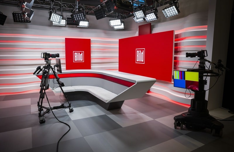 Das News-Set (Bild: BILD / Niels Starnick) Das News-Set (Bild: BILD / Niels Starnick)