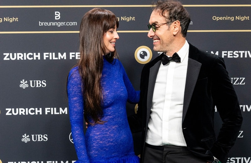 Dakota Johnson und Michael Angelo Covino am Donnerstag in Zürich (Bild: Brauer Photos / A. Pauli)