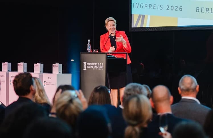 Franziska Giffey eröffnete den Abend mit einem Grußwort