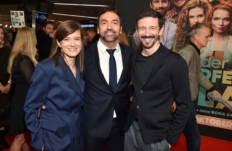 Lena Schömann mit Bora Dagtekin und Oliver Berben