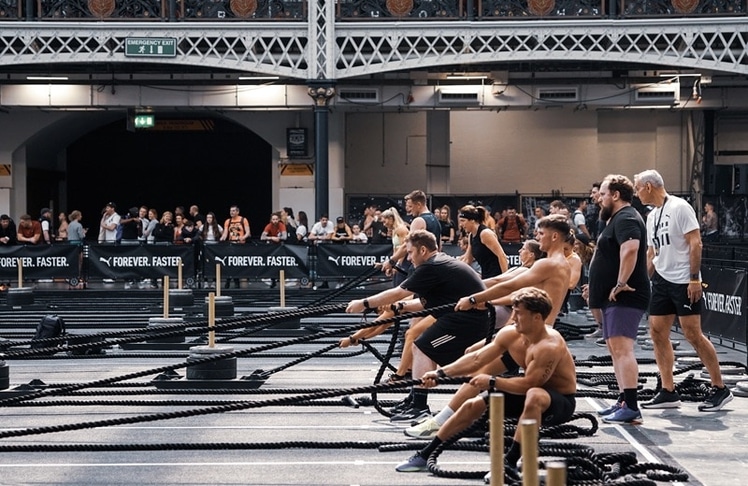 Symbolbild von einem Hyrox-Event in Berlin-Tempelhof im vorletzten Jahr. Für bewegte Eindrücke zeichnen Bild und Sport Bild fortan verantwortlich