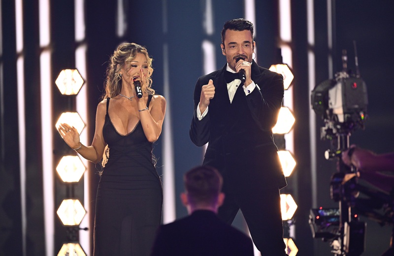 Auch Giovanni Zarella, hier mit Shirin David bei der letztjährigen Bambi-Gala, soll sich "Sing meinen Song" anschließen (Bild: Brauer Photos / Dominik Beckmann)