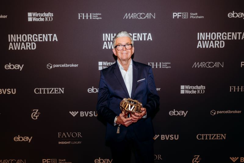 Johannes Hundt erhält die Auszeichnung Designer of the Year beim INHORGENTA AWARD 2026. © Messe München GmbH