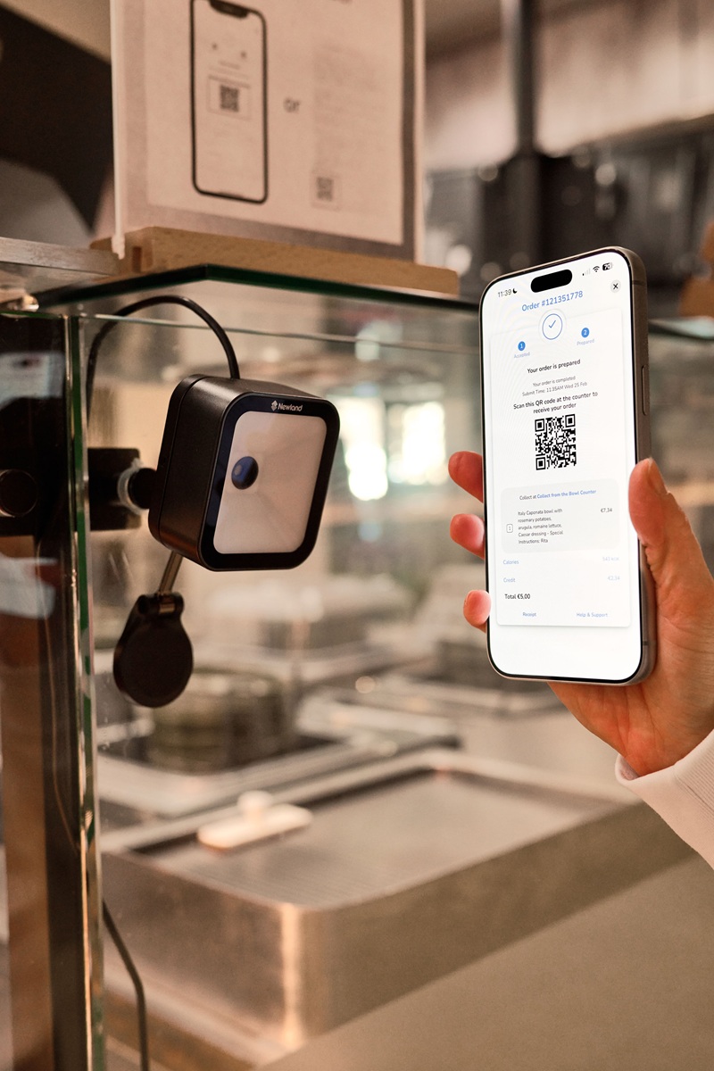 Bei der Abholung der bestellten Mahlzeiten kommt ein QR-Code zum Einsatz (Bild: Sodexo)