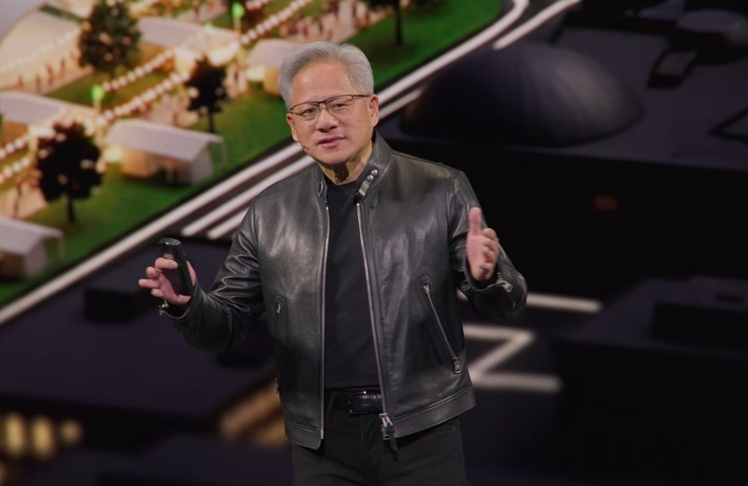 Nvidia-Vordenker Jensen Huang auf der Bühne der diesjährigen GTC