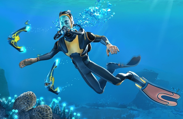 Artwork aus "Subnautica", mit dem Unknown Worlds 2018 seinen großen Durchbruch feierte und später von Krafton gekauft wurde. Nach einem internen Rechtsstreit steht der Nachfolger nun in den Startlöchern - offenbar wieder unter Führung des zwischenzeitlich gefeuerten CEO