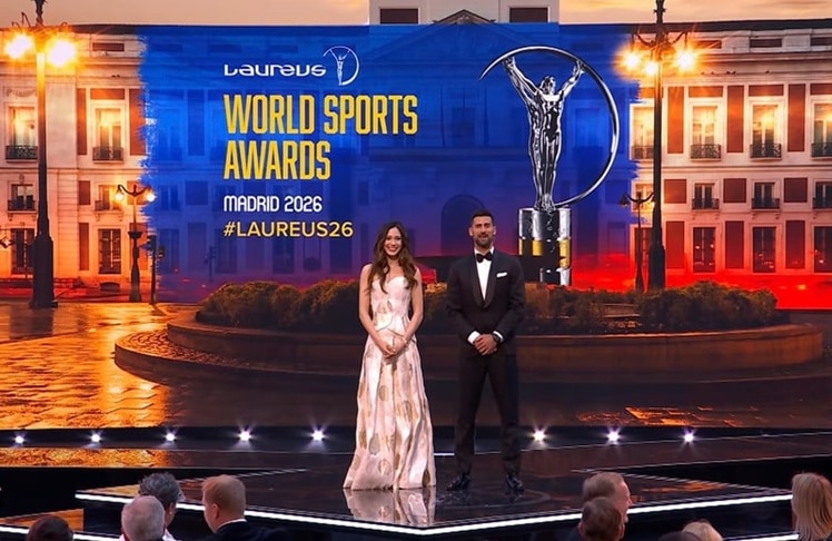 Freestyle-Skifahrerin Eileen Gu und Tennisspieler Novak Djokovic führten am Montag, 20. April 2026 durch das Programm der 27. Laureus World Sports Awards