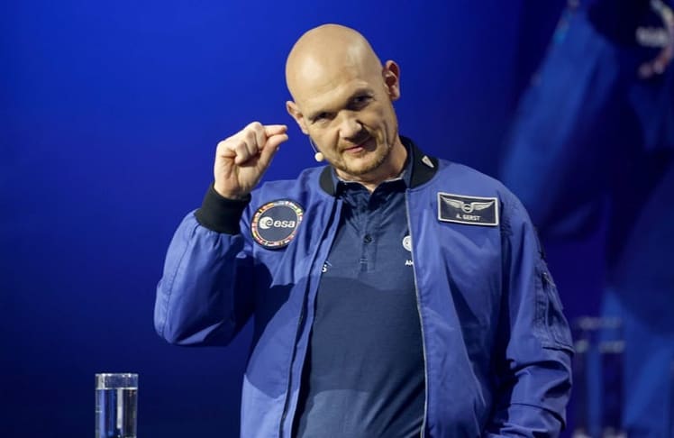 Alexander Gerst am Sonntag, 20. April 2026 auf der Hannover Messe