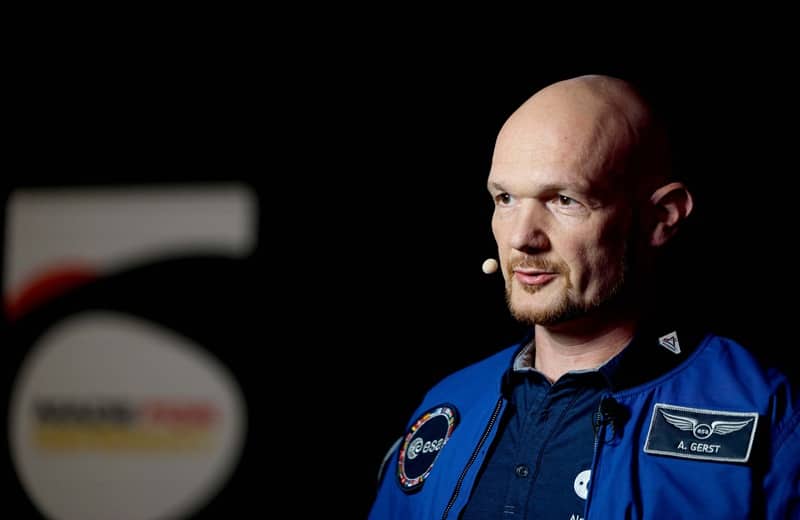 Alexander Gerst am Sonntag, 20. April 2026 auf der Hannover Messe (Bild: Brauer Photos / F. Petrow)