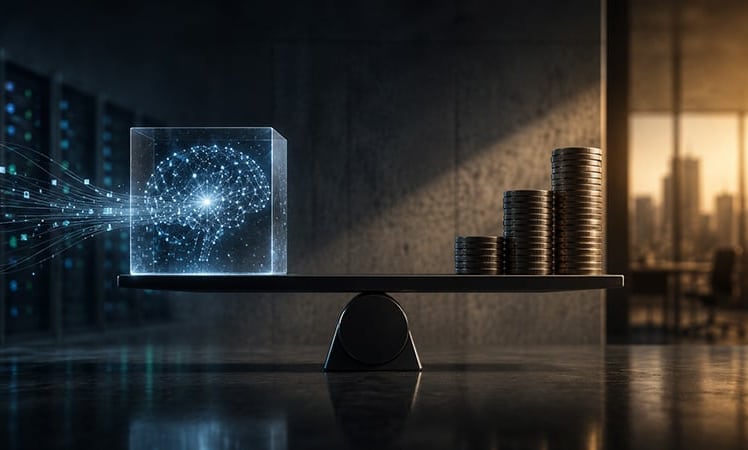 Wo spart die KI wirklich Zeit und Geld – und welche Spielereien erzeugen am Ende mehr Kosten als Nutzen? Diese Fragen stehen für Unternehmen angesichts der neuen Preismodelle der Tech-Riesen zunehmend im Mittelpunkt. Bild per KI von Leadersnet generiert.