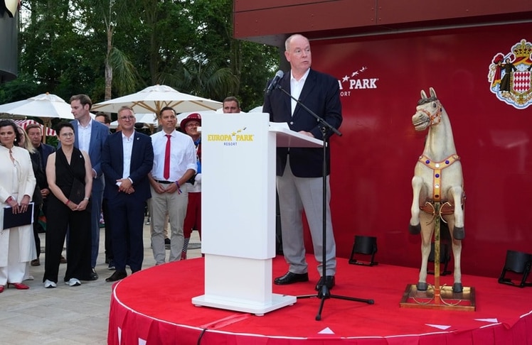 Fürst Albert II. bei seiner Einweihungsrede
