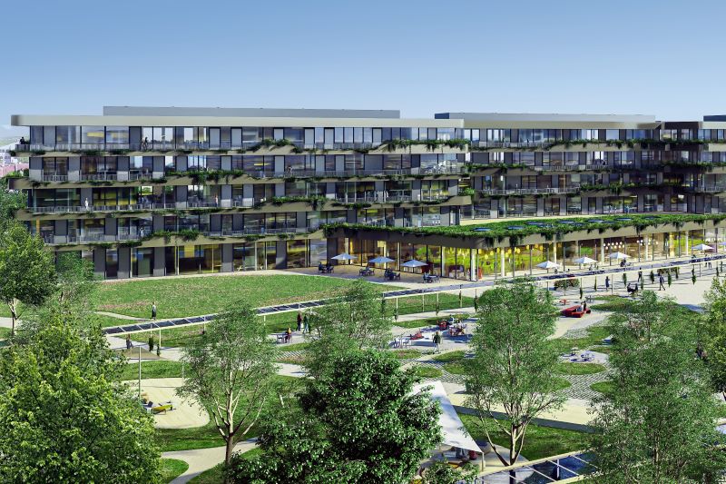 Visualisierung des neuen grEEn-campus in Rüsselsheim. Der neue Hauptsitz von Opel und Stellantis Germany ist Teil des Investitionsprogramms von mehr als einer Milliarde Euro in Deutschland. © Opel Automobile GmbH