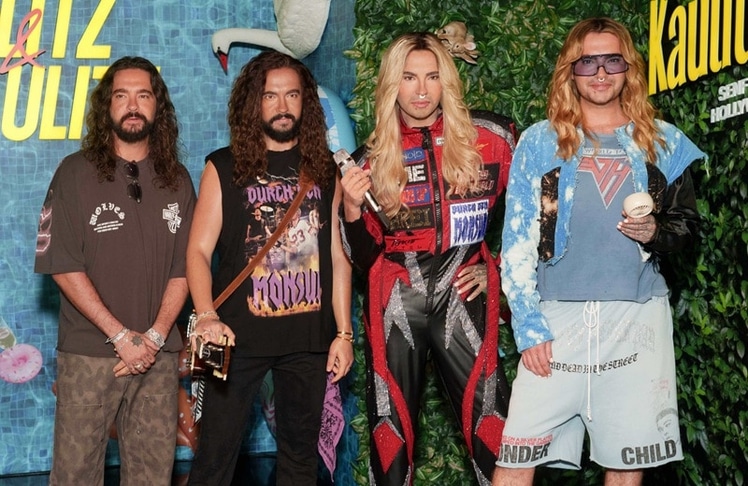 Tom und Bill Kaulitz mit ihren Wachsfiguren bei Madame Tussauds Berlin am Sonntag, 12. Juli 2026