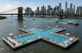 New Yorks Antwort auf die Hitzewelle: Ein Pool mitten im East River