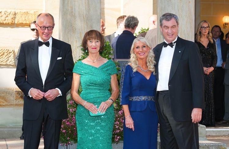 Friedrich und Charlotte Merz, Karin Baumüller-Söder und Markus Söder