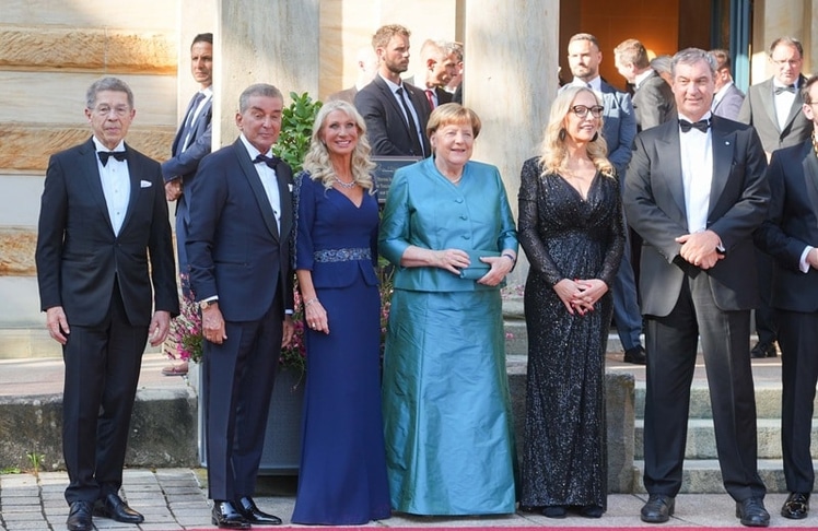 Joachim Sauer, Michel Friedman, Karin Baumüller-Söder, Angela Merkel, Katharina Wagner und Markus Söder