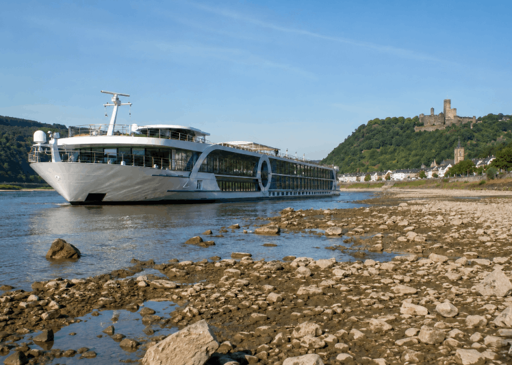 Niedrigwasser zwingt Flusskreuzfahrten zum Umplanen
