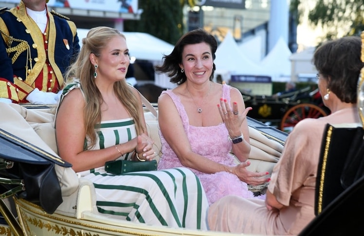 Prinzessin Catharina-Amalia der Niederlande und CDU-Bundesministerin Dorothee Bär am Dienstag, 11. August 2026 bei der Eröffnung der FEI World Championships 2026 in Aachen