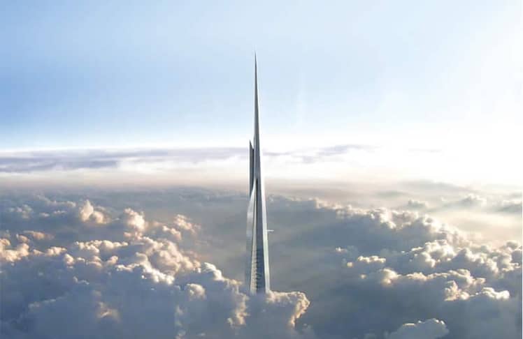 Ein Stich durch die Wolken: Dieses Hochhaus soll bei seiner Fertigstellung alle anderen bei Weitem überragen. 