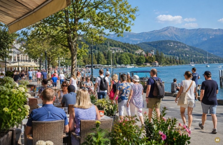 Sommerlicher Tourismus in Österreich: Deutsche Gäste stellten 2024 mit 35,9 Prozent den größten Anteil aller Übernachtungen.  