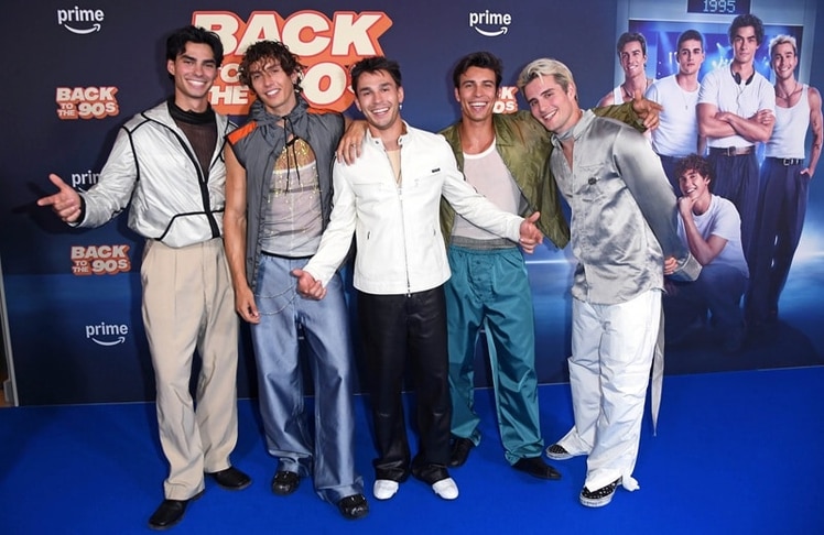 Die Elevator Boys am Dienstag, 18. August 2026 im Delph Filmpalast in Berlin, wo die Premiere ihres Prime-Video-Films "Back to the 90s" über die Bühne ging